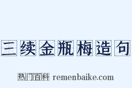 三续金瓶梅造句是什么意思的图片